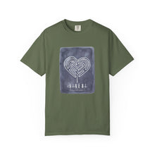 Load image into Gallery viewer, Returning to Essence Retreat Garment-Dyed T-Shirt with Heart Labyrinth