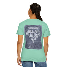 Load image into Gallery viewer, Returning to Essence Retreat Garment-Dyed T-Shirt with Heart Labyrinth
