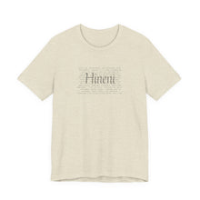 Load image into Gallery viewer, Bella Soft Hineni Tee paragraph front only neutral colors
