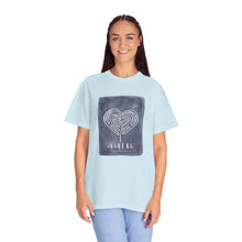 Load image into Gallery viewer, Returning to Essence Retreat Garment-Dyed T-Shirt with Heart Labyrinth