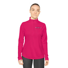 Load image into Gallery viewer, Here I am Hineni logo Ladies Quarter-Zip Pullover