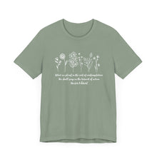 Load image into Gallery viewer, Debbies - Meister Eckhart quote with Wildflowers Heathered Tee