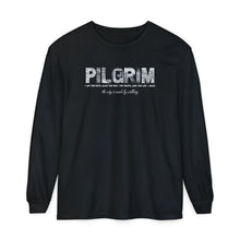 Load image into Gallery viewer, Comfort Colors Pilgrim Long Sleeve Tee with back logo