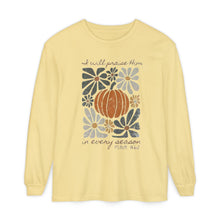 Load image into Gallery viewer, I will praise Him- Long Sleeve T-Shirt, Autumn Psalm 104 Design