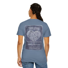 Load image into Gallery viewer, Returning to Essence Retreat Garment-Dyed T-Shirt with Heart Labyrinth