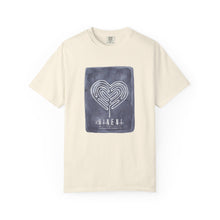 Load image into Gallery viewer, Returning to Essence Retreat Garment-Dyed T-Shirt with Heart Labyrinth