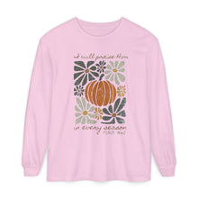 Load image into Gallery viewer, I will praise Him- Long Sleeve T-Shirt, Autumn Psalm 104 Design