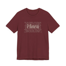 Load image into Gallery viewer, Bella soft- heathered colors - Hineni paragraph logo- with back