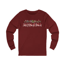 Load image into Gallery viewer, cute elfing around front with Adoration back Holiday Unisex Long Sleeve Tee
