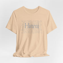 Load image into Gallery viewer, Bella soft- heathered colors - Hineni paragraph logo- with back