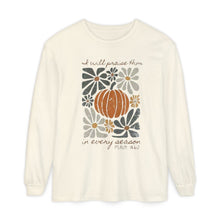 Load image into Gallery viewer, I will praise Him- Long Sleeve T-Shirt, Autumn Psalm 104 Design