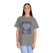 Load image into Gallery viewer, Returning to Essence Retreat Garment-Dyed T-Shirt with Heart Labyrinth