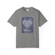Load image into Gallery viewer, Returning to Essence Retreat Garment-Dyed T-Shirt with Heart Labyrinth