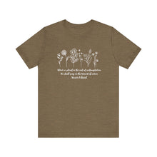 Load image into Gallery viewer, Debbies - Meister Eckhart quote with Wildflowers Heathered Tee