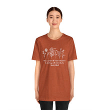 Load image into Gallery viewer, Debbies - Meister Eckhart quote with Wildflowers Heathered Tee