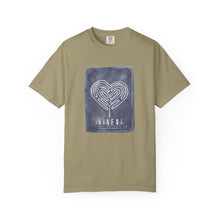 Load image into Gallery viewer, Returning to Essence Retreat Garment-Dyed T-Shirt with Heart Labyrinth