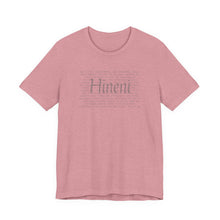 Load image into Gallery viewer, Bella soft- heathered colors - Hineni paragraph logo- with back