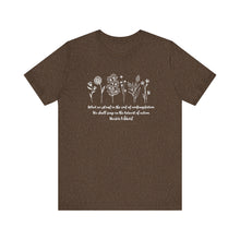Load image into Gallery viewer, Debbies - Meister Eckhart quote with Wildflowers Heathered Tee