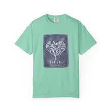 Load image into Gallery viewer, Returning to Essence Retreat Garment-Dyed T-Shirt with Heart Labyrinth