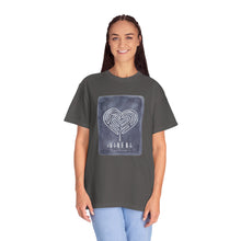 Load image into Gallery viewer, Returning to Essence Retreat Garment-Dyed T-Shirt with Heart Labyrinth