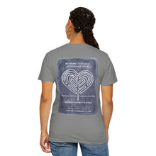 Load image into Gallery viewer, Returning to Essence Retreat Garment-Dyed T-Shirt with Heart Labyrinth