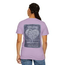 Load image into Gallery viewer, Returning to Essence Retreat Garment-Dyed T-Shirt with Heart Labyrinth