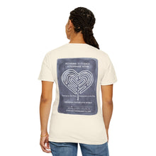 Load image into Gallery viewer, Returning to Essence Retreat Garment-Dyed T-Shirt with Heart Labyrinth