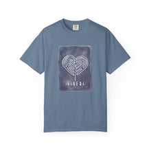 Load image into Gallery viewer, Returning to Essence Retreat Garment-Dyed T-Shirt with Heart Labyrinth