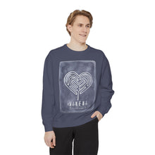 Load image into Gallery viewer, Hineni Awakening Retreat Garment-Dyed Sweatshirt design front only