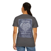 Load image into Gallery viewer, Returning to Essence Retreat Garment-Dyed T-Shirt with Heart Labyrinth