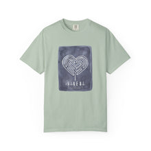 Load image into Gallery viewer, Returning to Essence Retreat Garment-Dyed T-Shirt with Heart Labyrinth