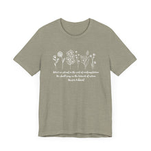 Load image into Gallery viewer, Debbies - Meister Eckhart quote with Wildflowers Heathered Tee