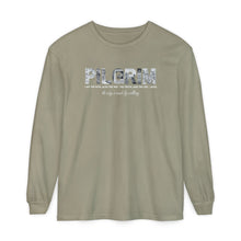Load image into Gallery viewer, Comfort Colors Pilgrim Long Sleeve Tee with back logo