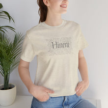 Load image into Gallery viewer, Bella Soft Hineni Tee paragraph front only neutral colors