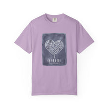 Load image into Gallery viewer, Returning to Essence Retreat Garment-Dyed T-Shirt with Heart Labyrinth