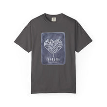 Load image into Gallery viewer, Returning to Essence Retreat Garment-Dyed T-Shirt with Heart Labyrinth
