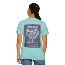 Load image into Gallery viewer, Returning to Essence Retreat Garment-Dyed T-Shirt with Heart Labyrinth