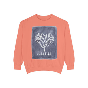 Hineni Awakening Retreat Garment-Dyed Sweatshirt design 2 sides