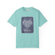 Load image into Gallery viewer, Returning to Essence Retreat Garment-Dyed T-Shirt with Heart Labyrinth
