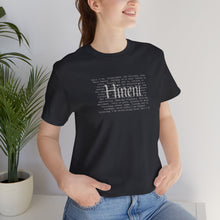 Load image into Gallery viewer, Bella Soft Hineni Tee paragraph front only neutral colors

