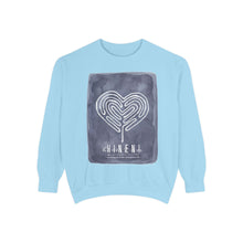 Load image into Gallery viewer, Hineni Awakening Retreat Garment-Dyed Sweatshirt design 2 sides

