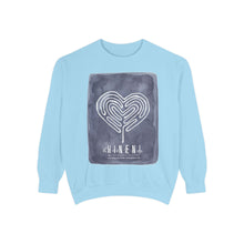 Load image into Gallery viewer, Hineni Awakening Retreat Garment-Dyed Sweatshirt design front only
