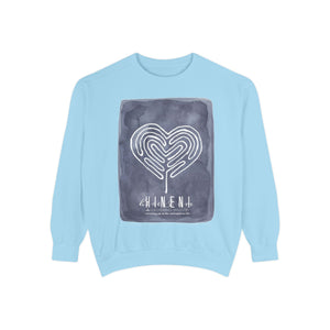 Hineni Awakening Retreat Garment-Dyed Sweatshirt design 2 sides