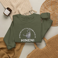 Load image into Gallery viewer, Hineni Retreating You QR Sweatshirt – 'Here I Am'
