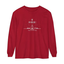 Load image into Gallery viewer, Comfort Colors Long Sleeve T-Shirt — Hineni Christmas Design
