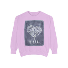 Load image into Gallery viewer, Hineni Awakening Retreat Garment-Dyed Sweatshirt design 2 sides
