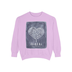 Hineni Awakening Retreat Garment-Dyed Sweatshirt design 2 sides