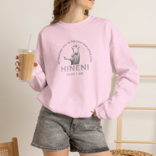 Load image into Gallery viewer, Hineni Retreating You QR Sweatshirt – 'Here I Am'
