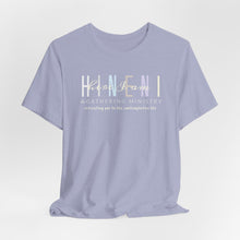 Load image into Gallery viewer, Bella Soft Hineni Colorful logo in dark color Short Sleeve Tees
