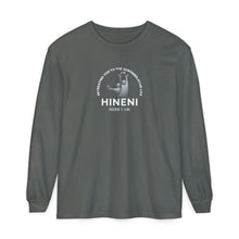 Load image into Gallery viewer, HINENI Presence 'Here I Am' Long Sleeve T‑Shirt
